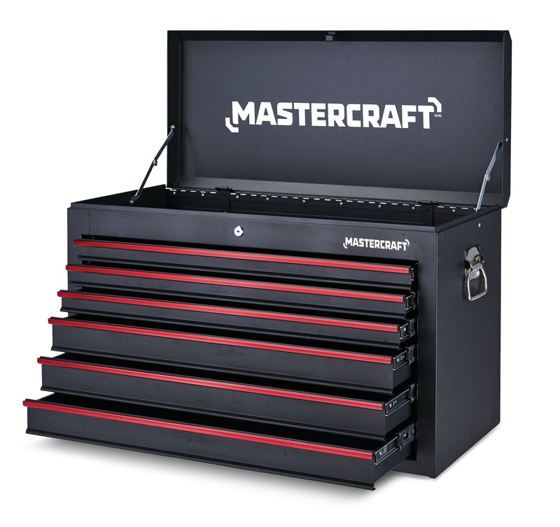 Mastercraft Tool Chest with 6 Drawers, Black, 36-in C6