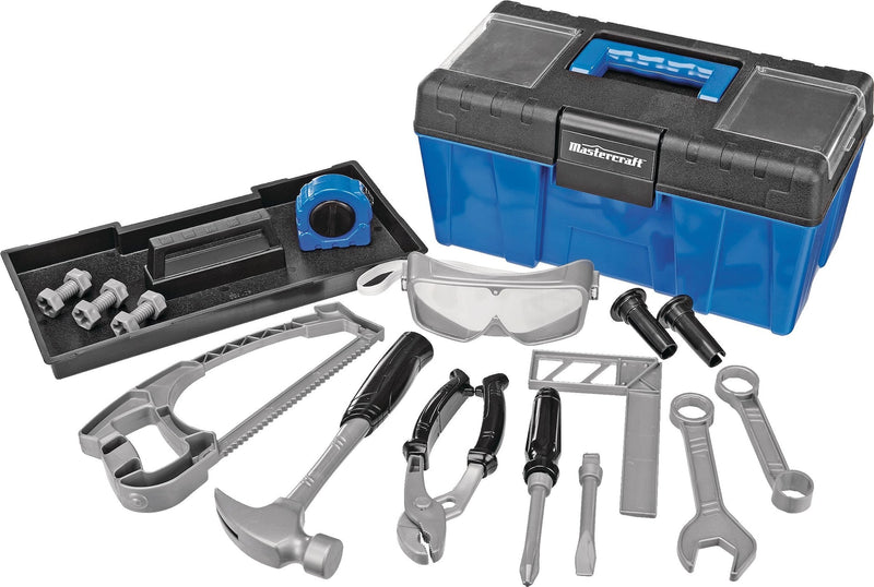 Mastercraft Toy Tool Box withAccessories For Kids, 18 pc, Age 1+ J1