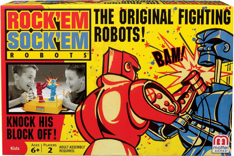 Mattel Rock 'Em Sock 'Em Robots Classic Boxing Match Game for Kids, Ages 6+ K2