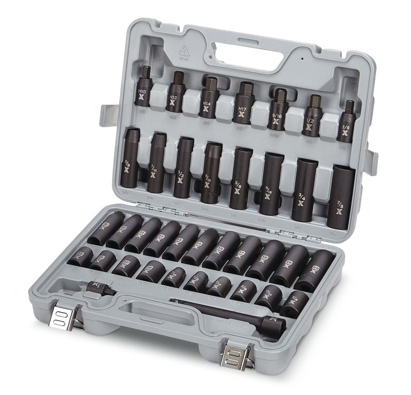 MAXIMUM 1/2-in Drive Professional Grade Impact Socket Set, 38-pc, CRMO N8