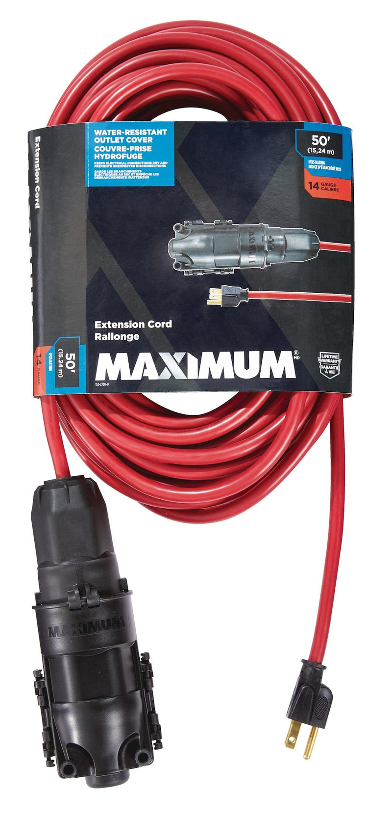 MAXIMUM 14/3 SJTW Weather-Guard Extension Cord, 50-ft O0