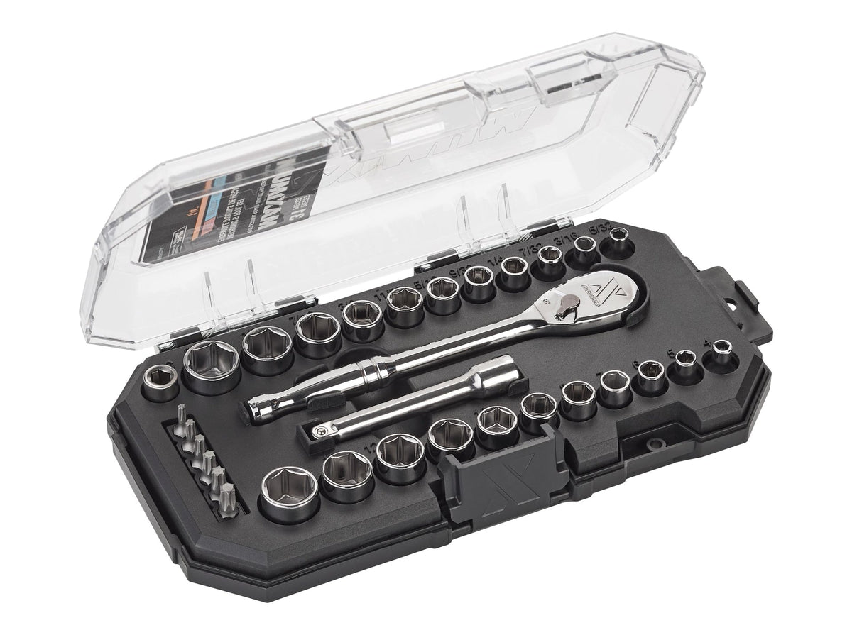 MAXIMUM 31 Piece 1/4" Drive Metric Socket Set