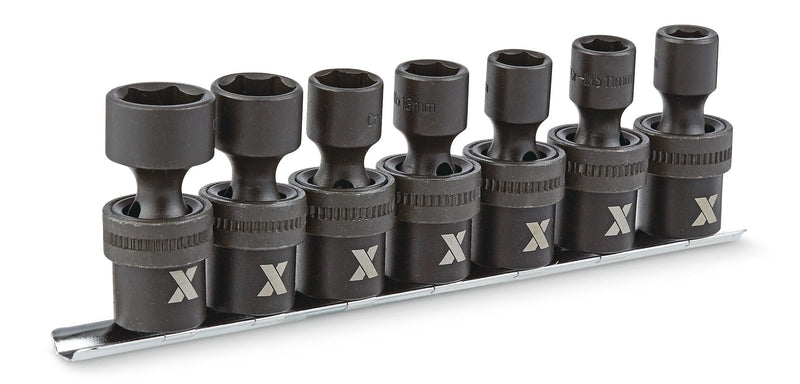 MAXIMUM 3/8-in Drive Swivel Impact Socket Set, 7-pc, Metric, CRMO I5
