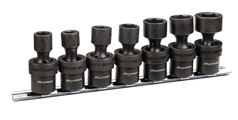MAXIMUM 3/8-in Drive Swivel Impact Socket Set, 7-pc, SAE, CRMO V7