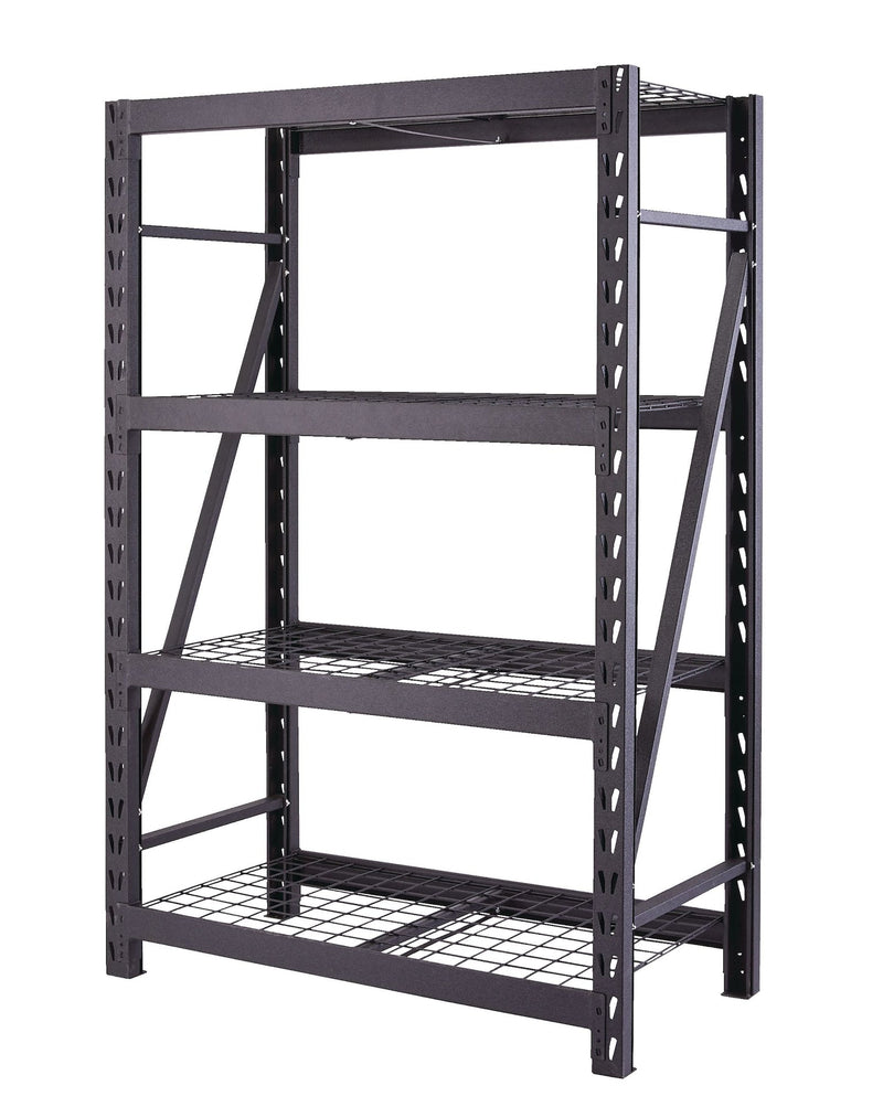 MAXIMUM Adjustable 4-Shelf Heavy Duty Steel Metal Storage Rack / Shelving Unit, 48 x 24 x 72-in K9