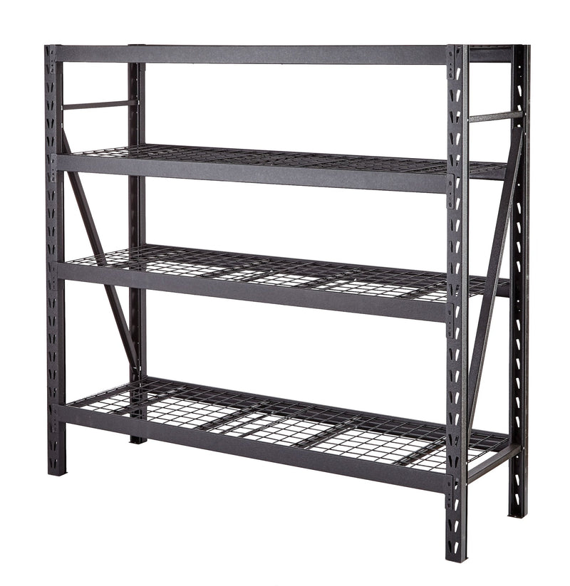 MAXIMUM Adjustable 4-Shelf Heavy Duty Steel Metal Storage Rack / Shelving Unit, 77 x 24 x 72-in R9
