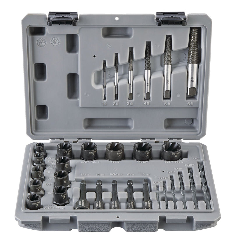 MAXIMUM Bolt Remover Set, 30-pc, SAE/Metric T3
