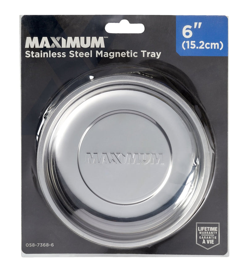MAXIMUM Magnetic Tool Bowl Tray/Holder, Stainless Steel F6