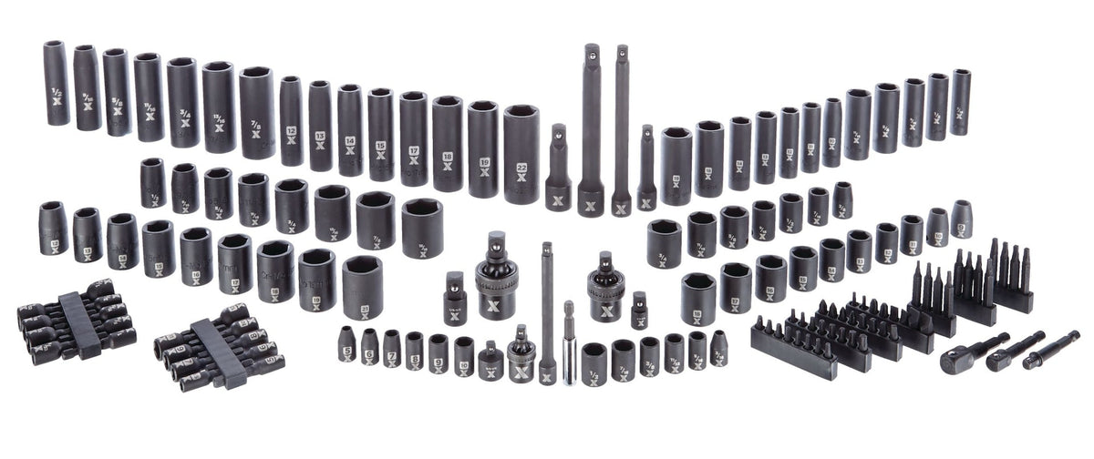 MAXIMUM Professional Grade Impact Socket Set, 150-pc, SAE / Metric, CRMO