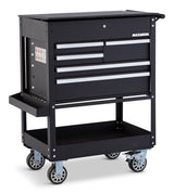 MAXIMUM Rolling Mechanics Tool Cart with 5 Drawers, Black, 30-in