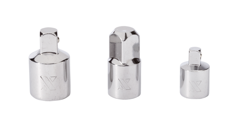 MAXIMUM Socket Adapter Set, 3-pc, Nickel-Chrome Plating M9