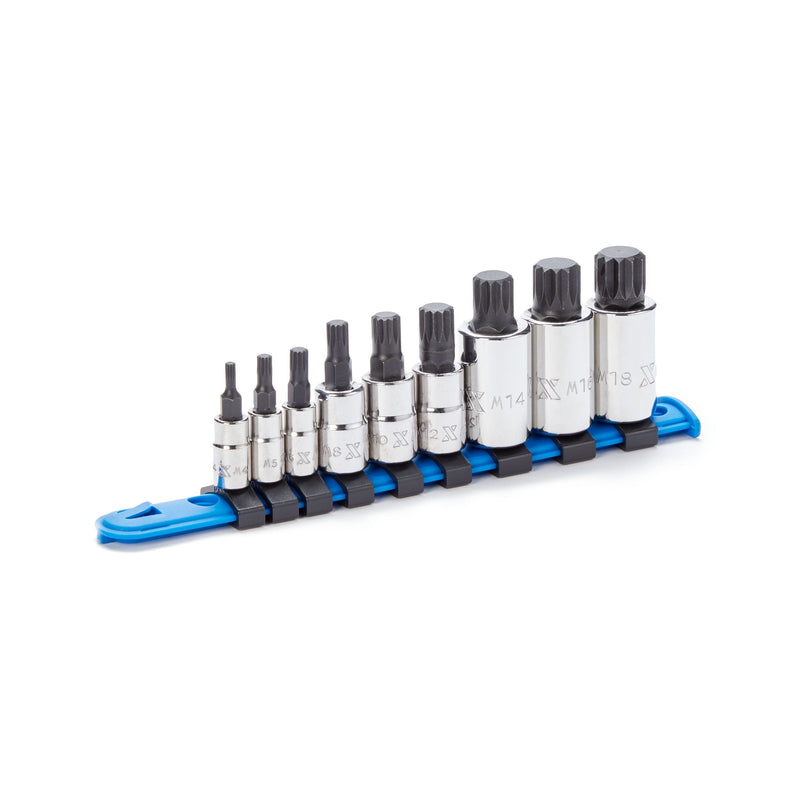 MAXIMUM Triple Square Socket Set, Polished Nickel Plating, 9-pc G2