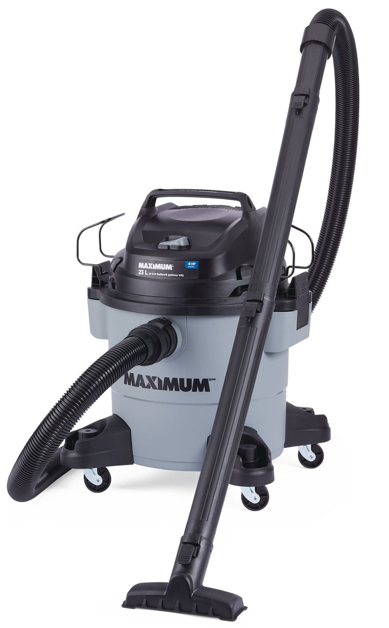 MAXIMUM VJF608PF 4 Peak HP Wet/Dry Shop Vacuum with Hose & Accessories, 22-L Q5