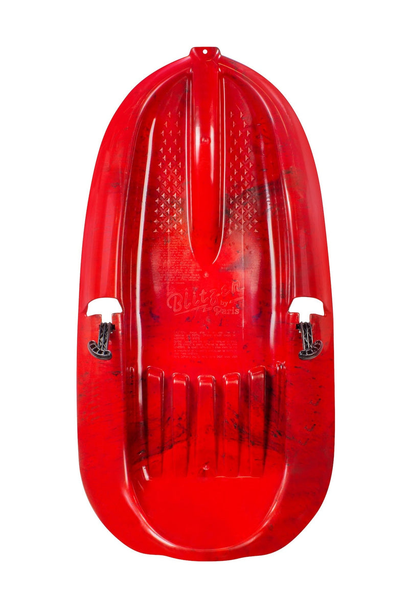 Mega Blitz Kids' 1-Person Plastic Winter Snow Sled/Toboggan with Brakes & Tow Rope J9