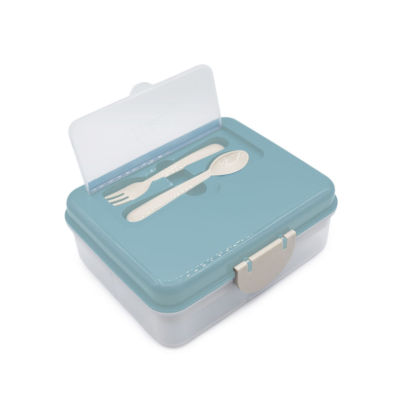 melii Two-Tiered Bento Food Storage Container, Sage Mint Y8