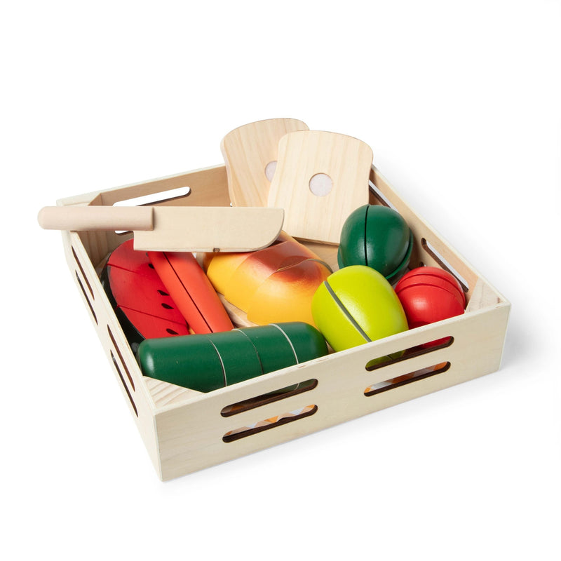 Melissa & Doug Wooden Cutting Food Playset, Ages 3+ J5