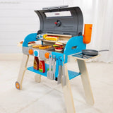 Melissa & Doug Wooden Deluxe Barbecue Grill, Smoker and Pizza Oven Playset, Ages 3+