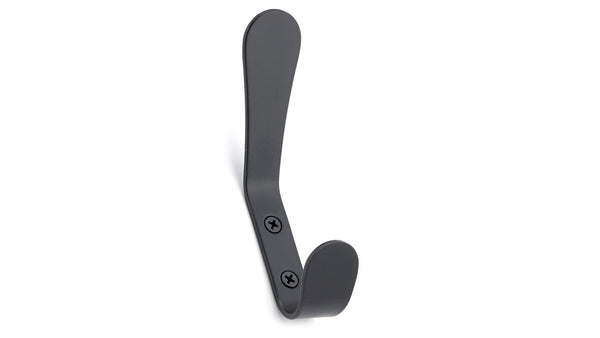 Metal Utility Double Hook, Matte Black K8