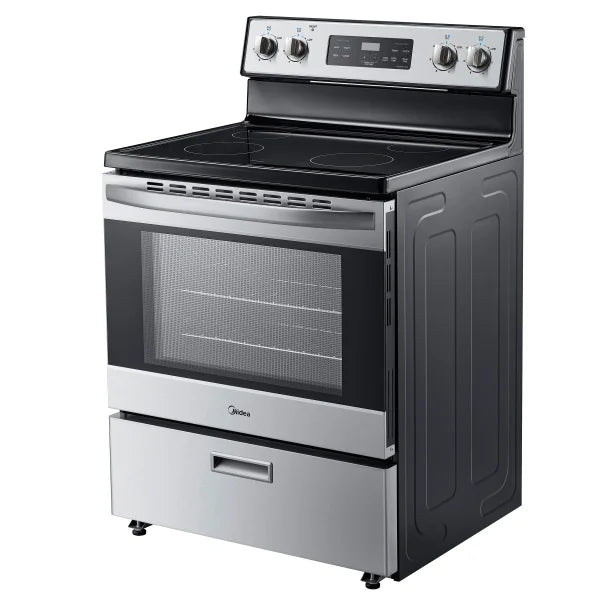 Midea 30 in. 5.1 cu.ft. Freestanding 4-Element Range with Storage Drawer Y7