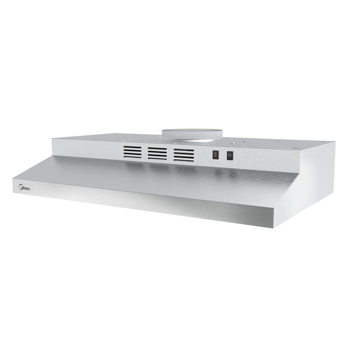 Midea Basic 200 CFM Under the Cabinet Kitchen Exhaust Fan Range Hood, Stainless Steel, 30-in