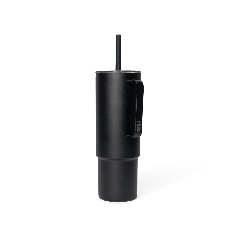 MiiR Stainless Steel Insulated All Day Straw Cup with Handle, Black, 32-oz M0