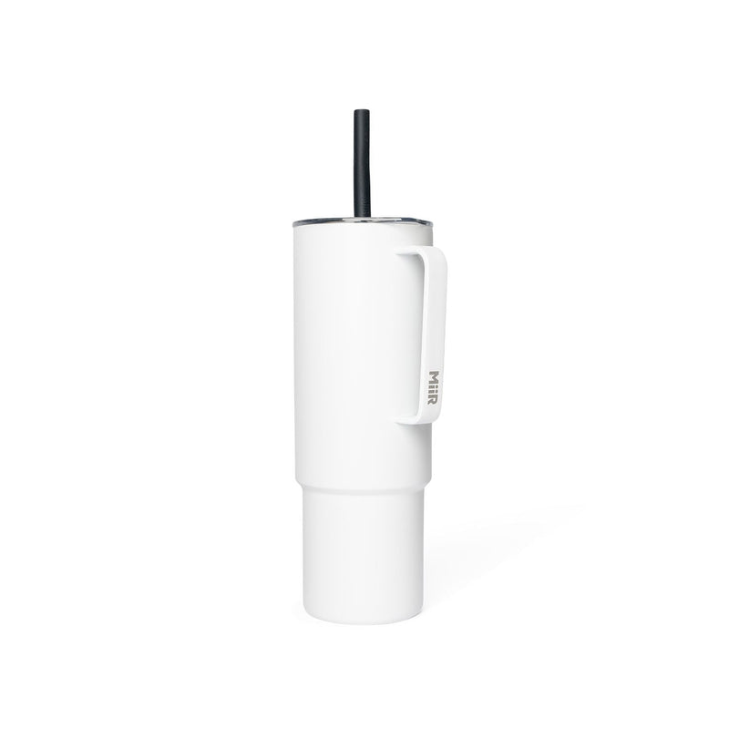 MiiR Stainless Steel Insulated All Day Straw Cup with Handle, White, 32-oz P8