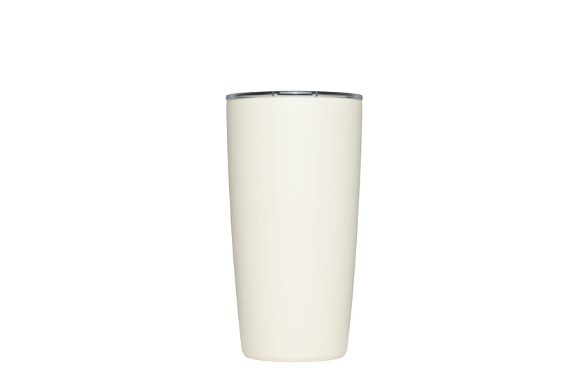 MiiR Stainless Steel Insulated Travel Tumbler with Press-Fit Slide Lid, Sandstone White, 16-oz S5