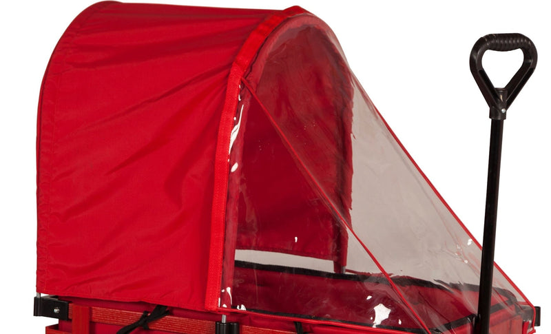 Millside Industries Weather Shield & Sun Canopy For Convertible Wagon Sleigh/Sled, Red/Clear Y3
