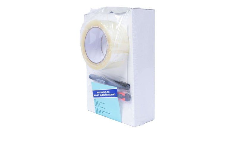 Mini Moving Kit with Box Cutter, Marker, Clear Packing Tape, Tape Gun & Box ID Labels J4