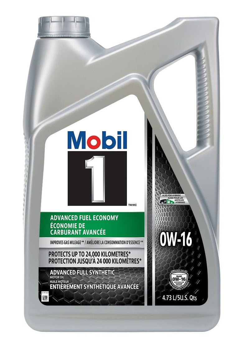 Mobil 1 Advanced Fuel Economy 0W16 Synthetic Engine/Motor Oil, 4.73-L Z2