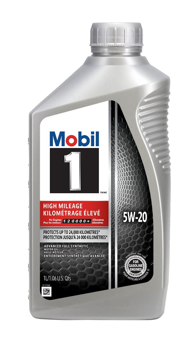 Mobil 1 High Mileage 5W20 Synthetic Engine/Motor Oil, 1-L A3