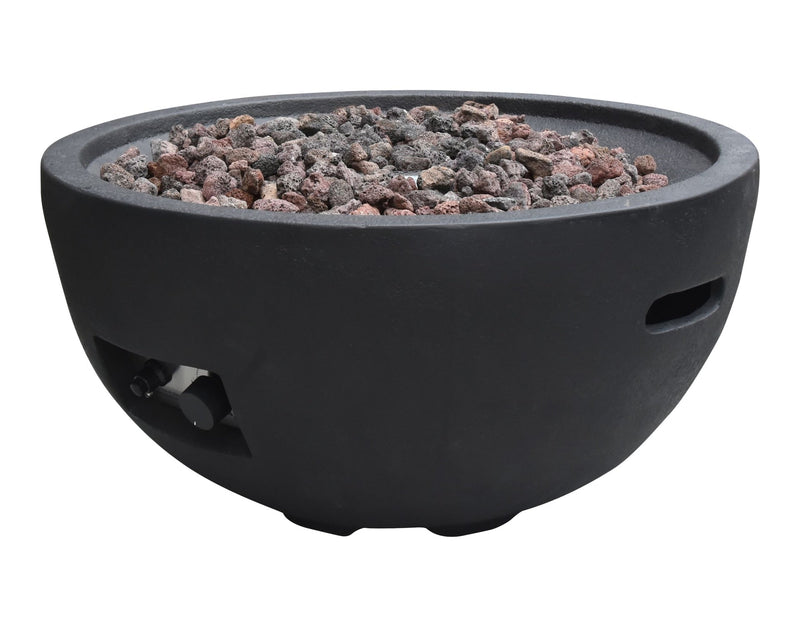 Modeno Jefferson Outdoor Gas-Fueled Fire Bowl with PVC Cover, 40,000 BTUs, 26 x 26 x 13-in W0