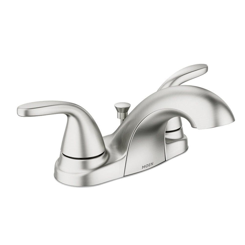 Moen Adler Double Handle Bathroom Faucet, Spot Resist Brushed Nickel A6