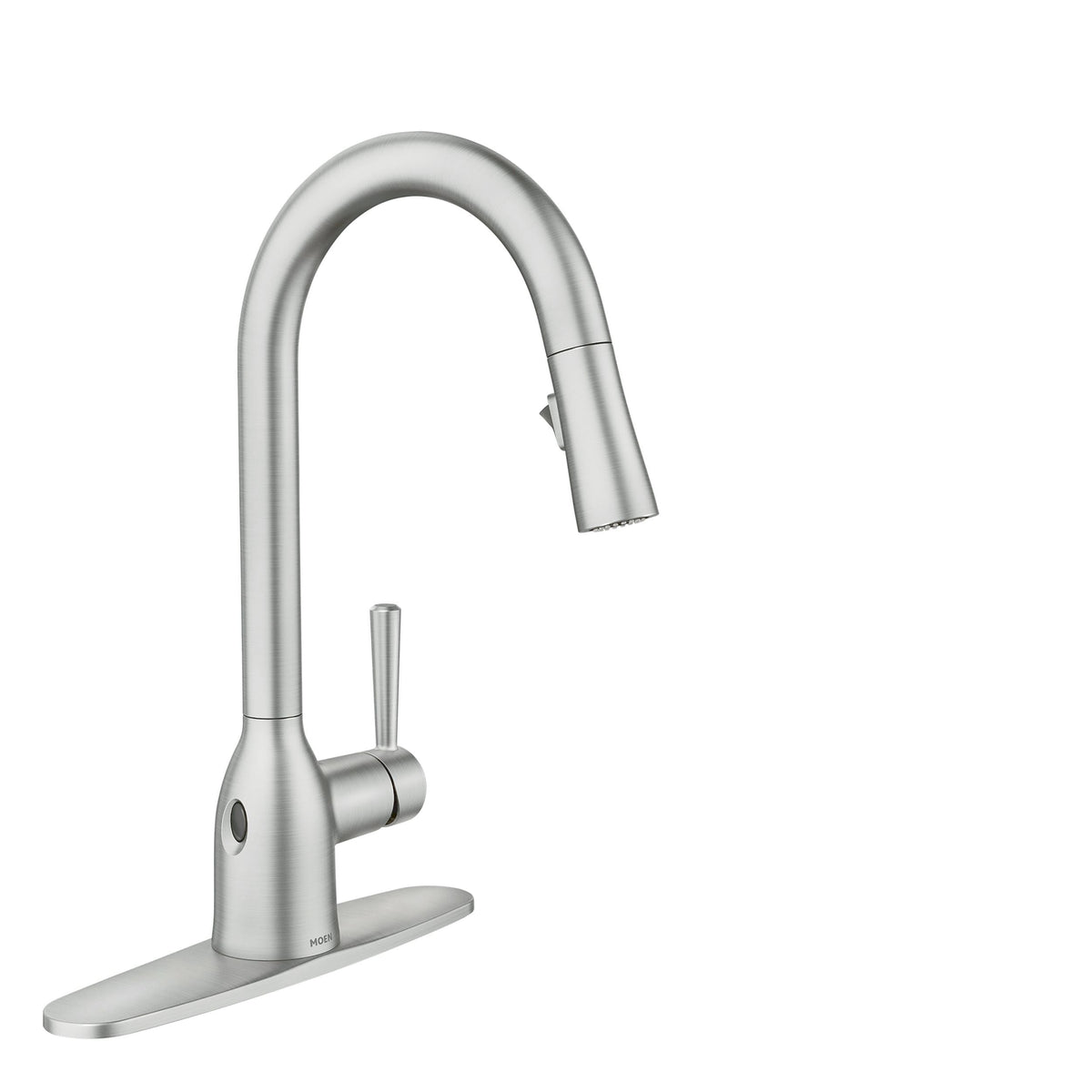 Moen Adler Single Handle Kitchen Faucet with Motionsense, Spot Resist Stainless