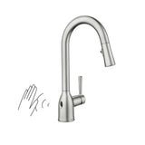 Moen Adler Single Handle Kitchen Faucet with Motionsense, Spot Resist Stainless