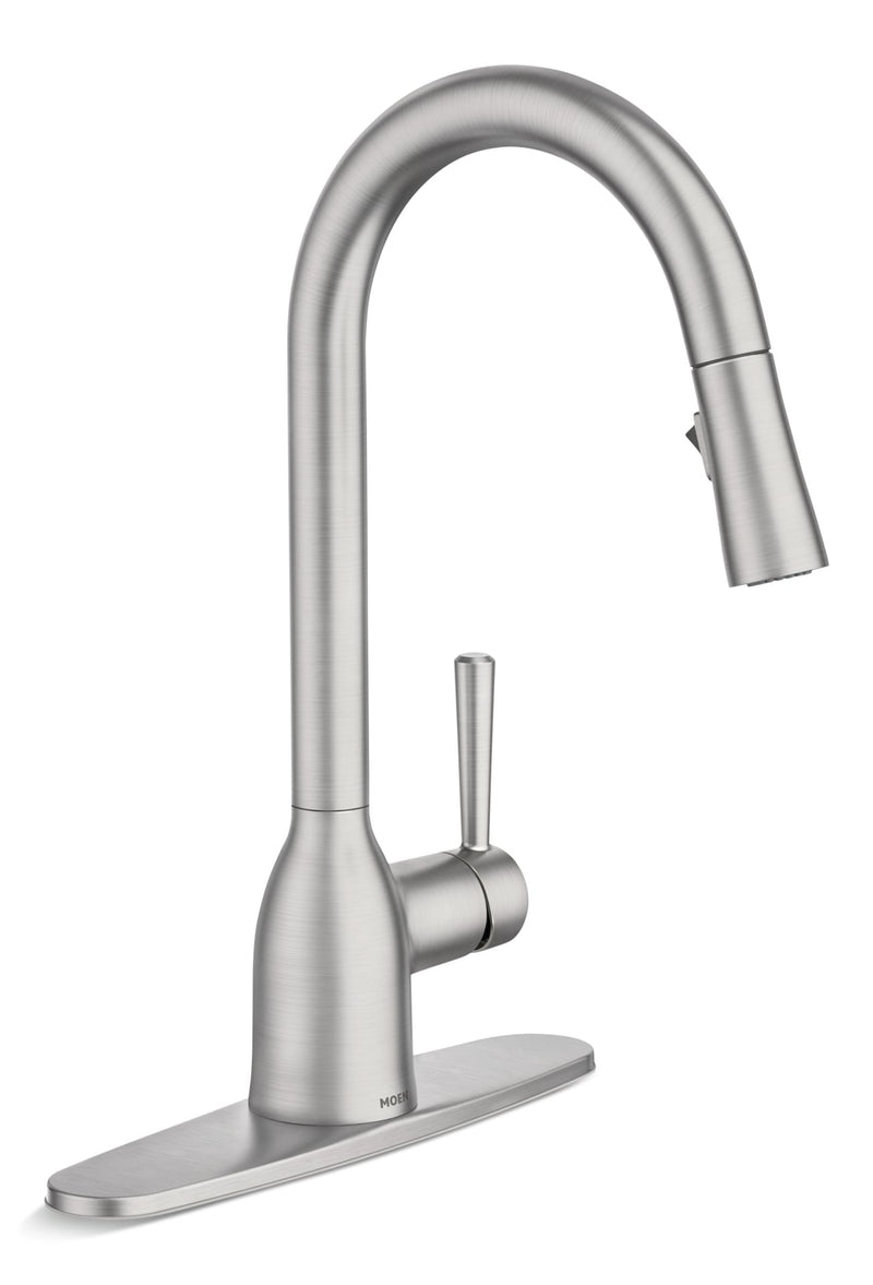 Moen Adler Single Handle Pulldown Kitchen Faucet, Spot Resist Stainless K6