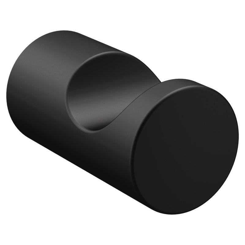 Moen Align Modern Single Swivel Robe Hook, Matte Black Q1
