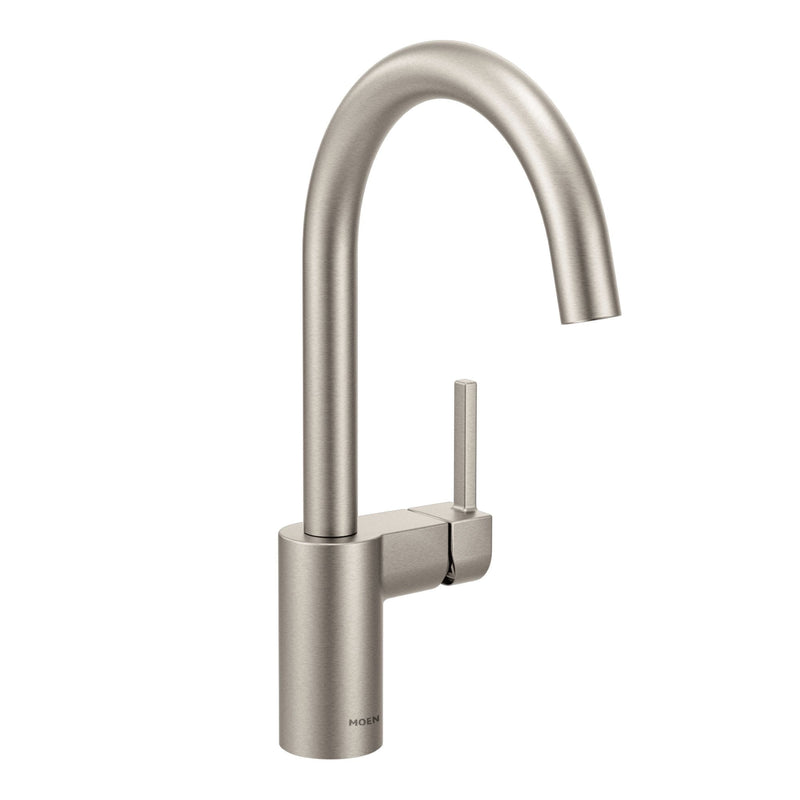 Moen Align Single Handle High Arc Modern Pull Down Sprayer Kitchen Faucet, Stainless Steel Y4