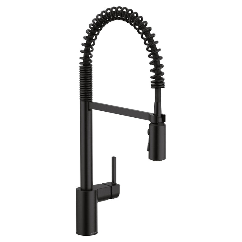Moen Align Single Handle High Arc Pull Down Sprayer Kitchen Faucet, Matte Black H6