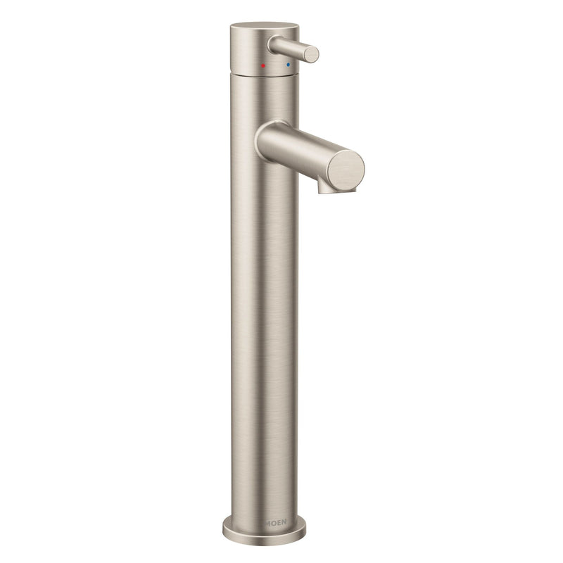 Moen Align Single Handle High Arc Single Hole Bathroom Sink Faucet, WaterSense Certified, Brushed Nickel X6