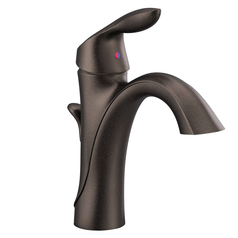 Moen Align Single Handle Single Hole Bathroom Sink Faucet, Rubbed Bronze U7