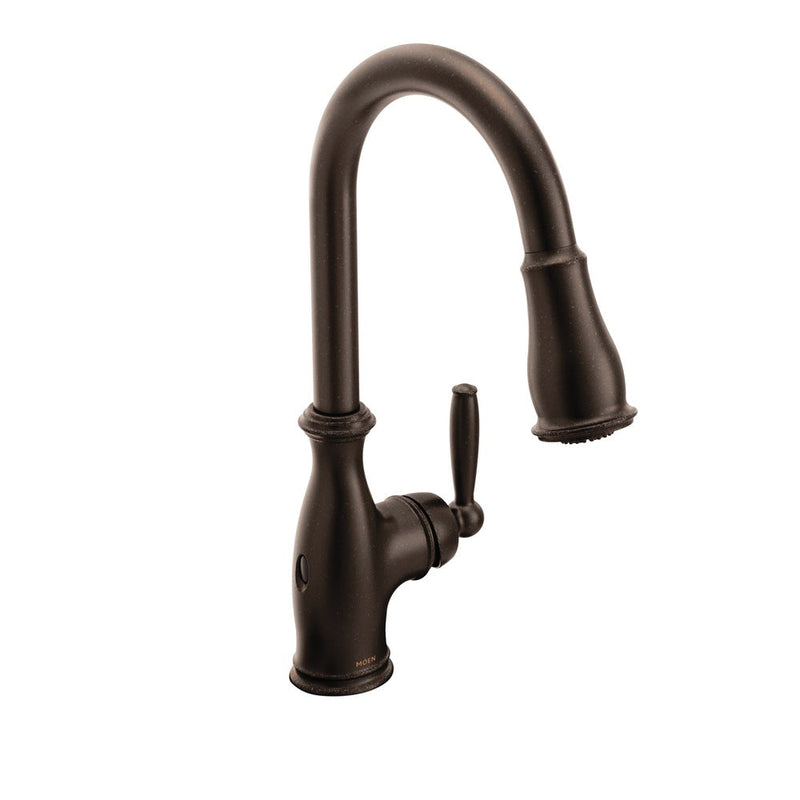 Moen Arbor Single Handle Touchless Sprayer Kitchen Faucet with MotionSense & Power Clean, Oil Rubbed Bronze X0