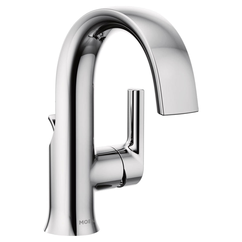 Moen Doux Single Handle High Arc Bathroom Sink Faucet, Chrome V5