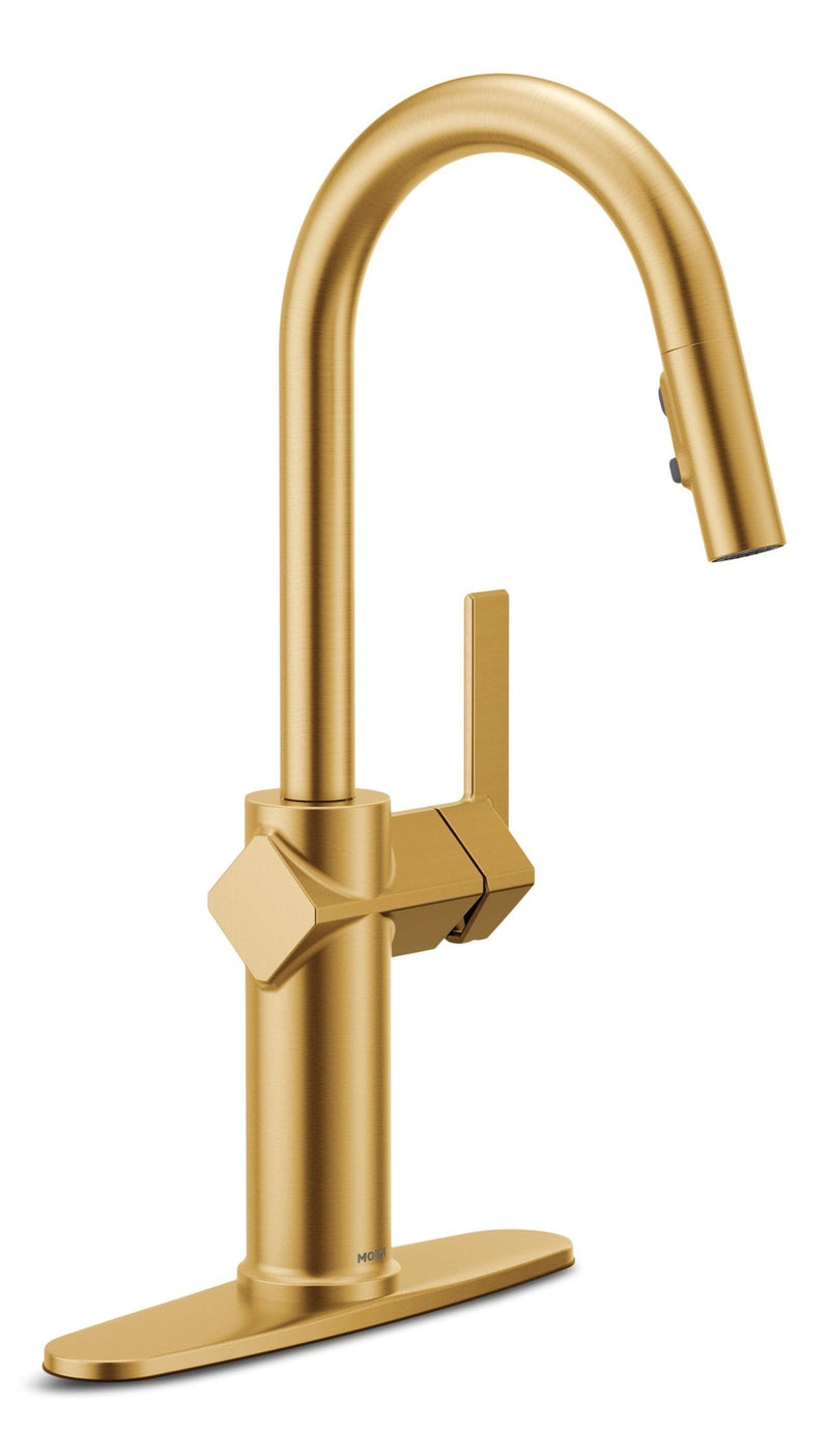 Moen Joric 1-Handle Pull-Down Kitchen Faucet, Brushed Gold H4
