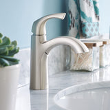 Moen Lindor Single Handle Bathroom Faucet, Spot Resist Brushed Nickel