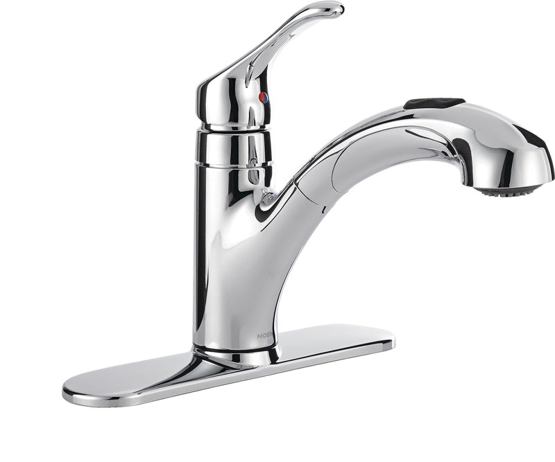 Moen Renzo Single-Handle Pull-Out Kitchen Faucet, Chrome Y7
