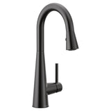 Moen Sleek Single Handle High Arc Pull Down Kitchen Faucet, Matte Black