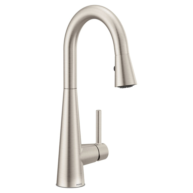 Moen Sleek Single Handle High Arc Pull Down Spot-Resist Kitchen Faucet, Stainless Steel K2