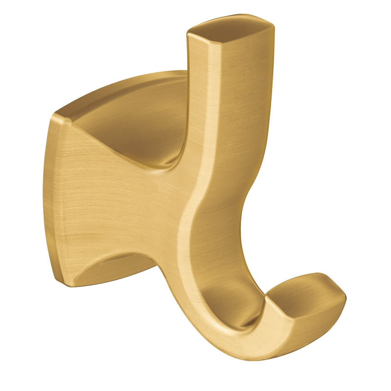Moen Voss Double Robe Hook, Brushed Gold P6