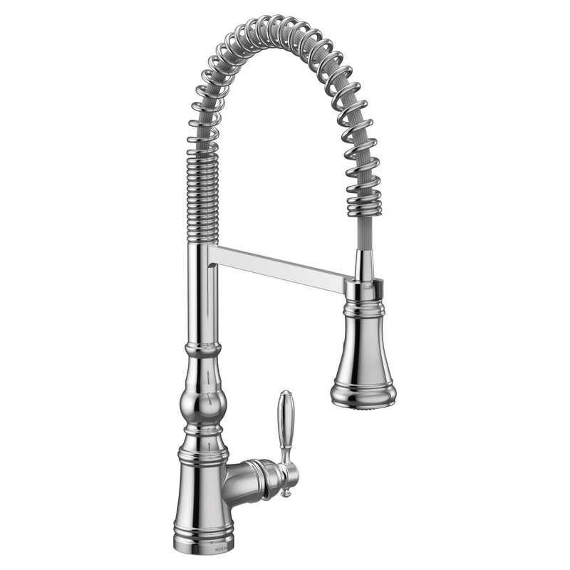 Moen Weymouth Single Handle Pull Down Sprayer Kitchen Faucet with Power Clean, Chrome Z4